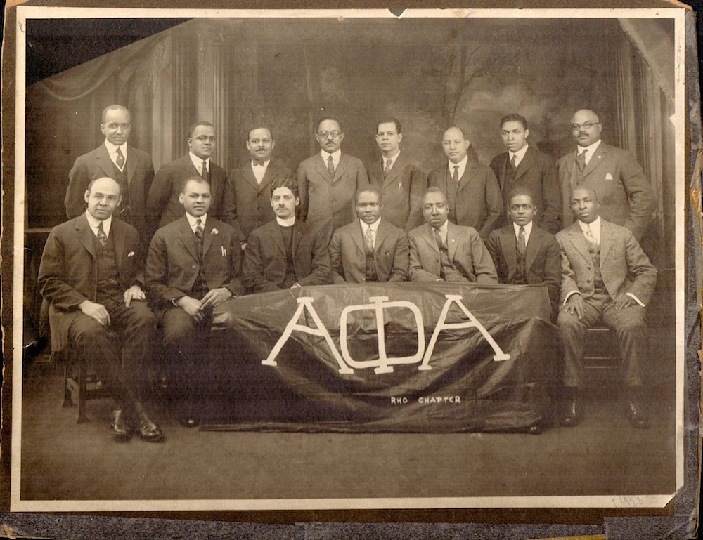 Group photo, Members of Alpha Phi Alpha Fraternity, Rho Chapter, Philadelphia, PA, circa 1925