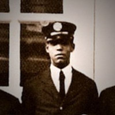 African American firefighter Joseph Marshall in uniform, circa 1940. 