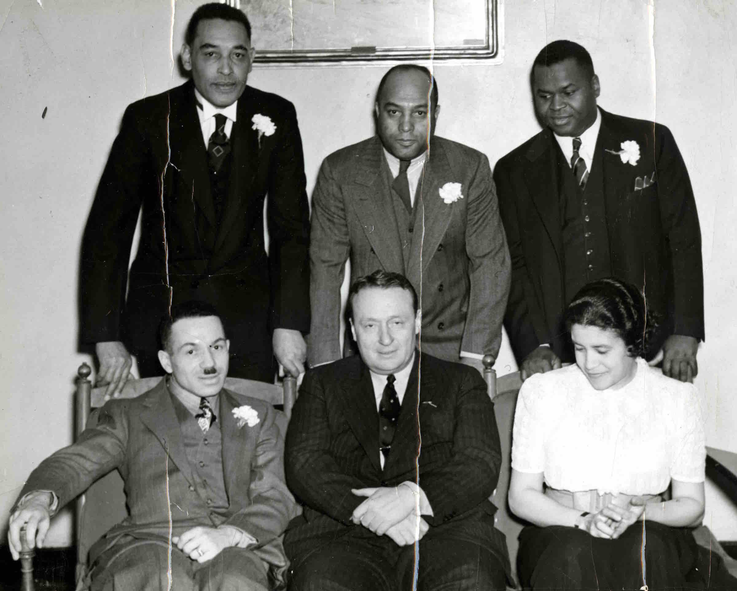 Black Democratic Party political leaders with former Governor George Earle, 1940